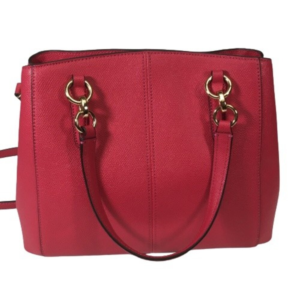 Coach F57847 Leather Minetta Crossbody Shoulder Bag Bright Pink Barbie Core $325 - Picture 4 of 16